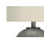 Lighting, H 19 po, lampe de table, résine grise, abat-jour ivoire / crème, moderne