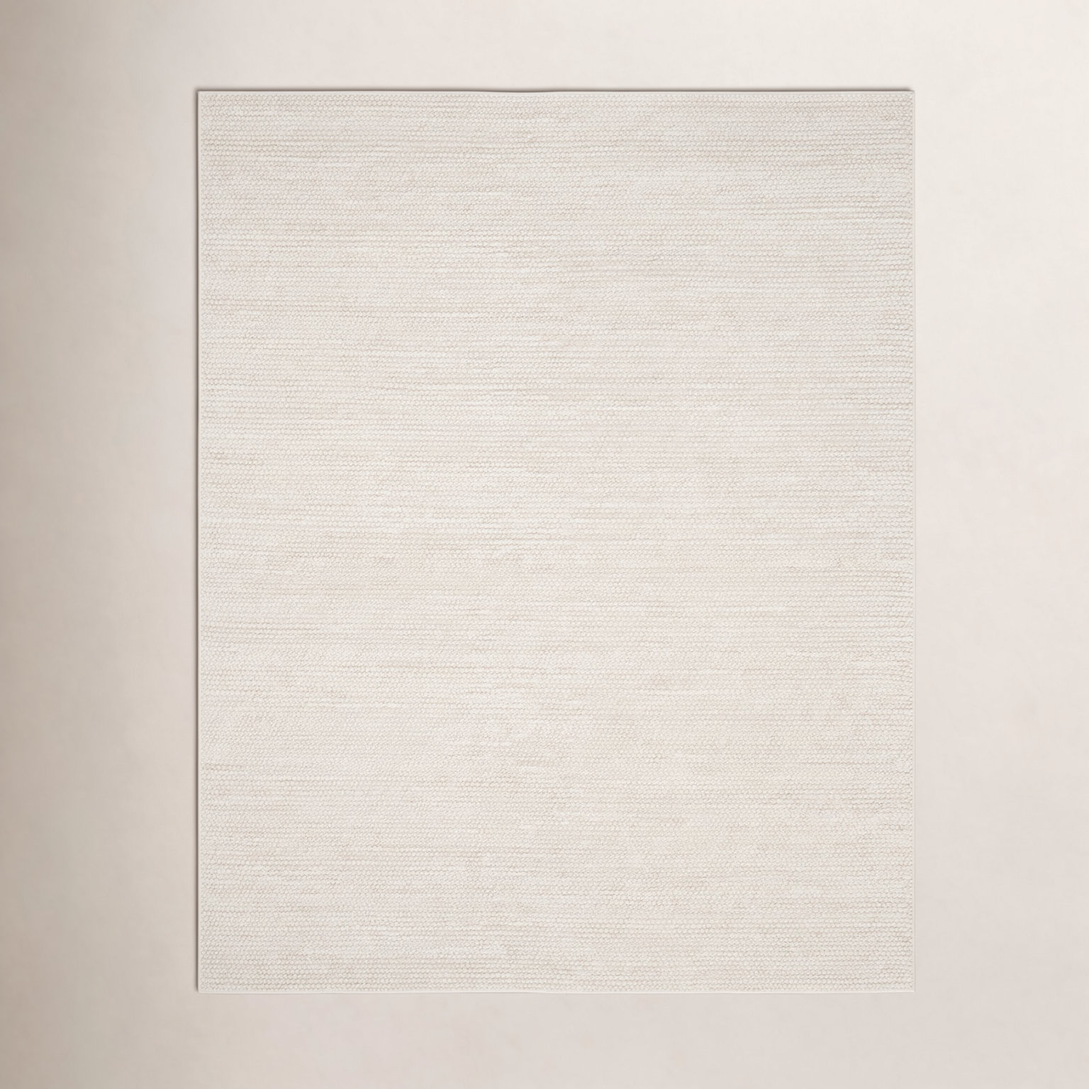 Elle Ivory Hand-Woven Wool Rug, Rectangle 5' x 8'