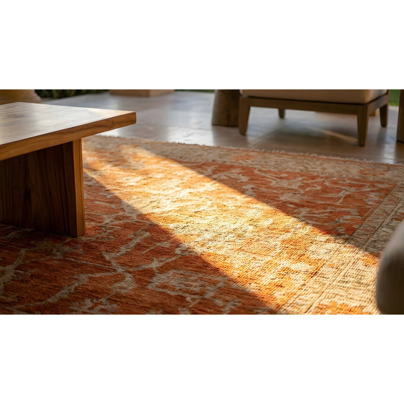 Tapis ivoire antique en laine