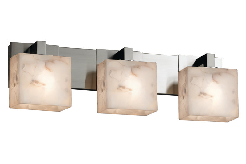 Éclairage pour meuble-lavabo 3 lumières Bouzoun, Nickel brossé
