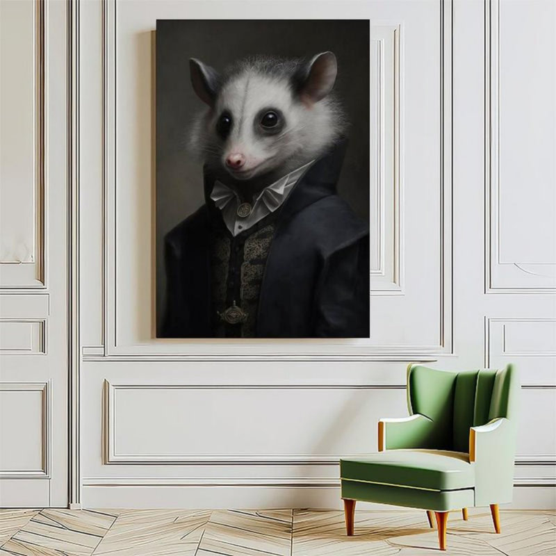 Impression sur toile Whimsical Regal Opossum Formal Attire - Urban Studio, 40 * 28 pouces (100 * 70 * 2 cm)