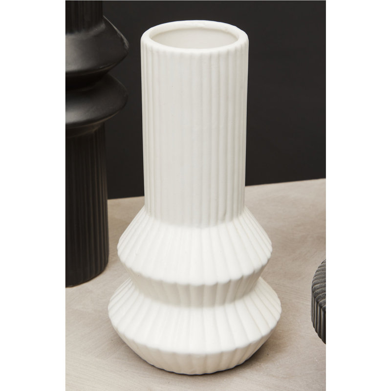 Anetia Earthenware Table Vase, White
