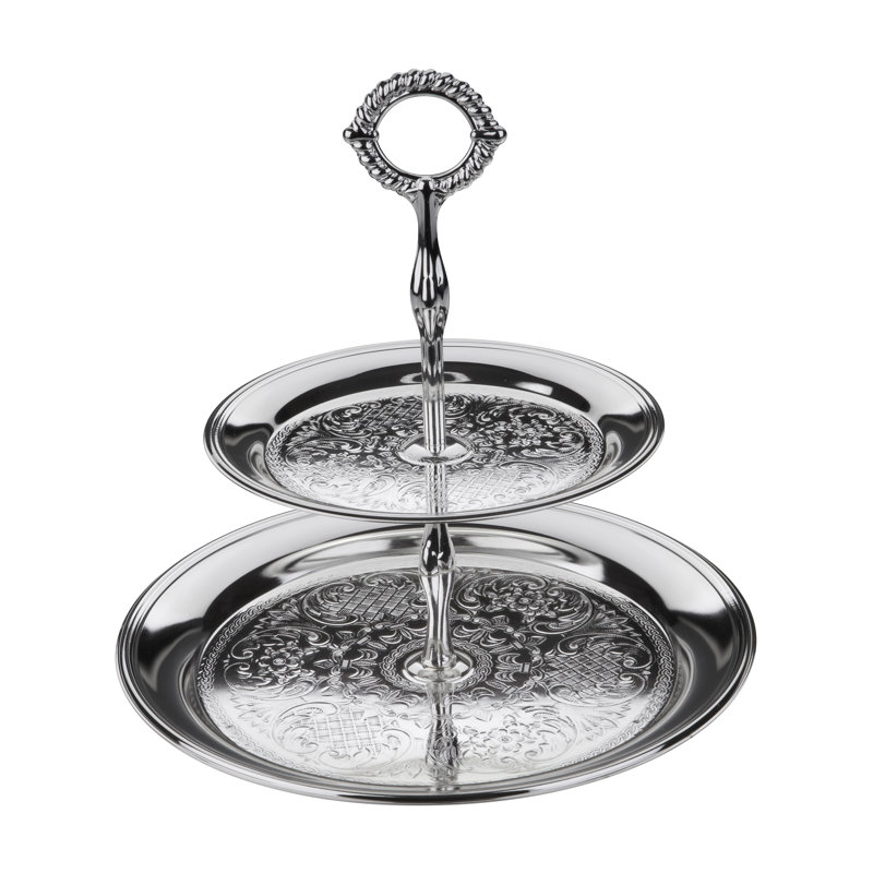 Queen Anne Two Tiered Cake Stand