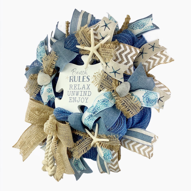 Handcrafted Faux Burlap 16'' Wreath