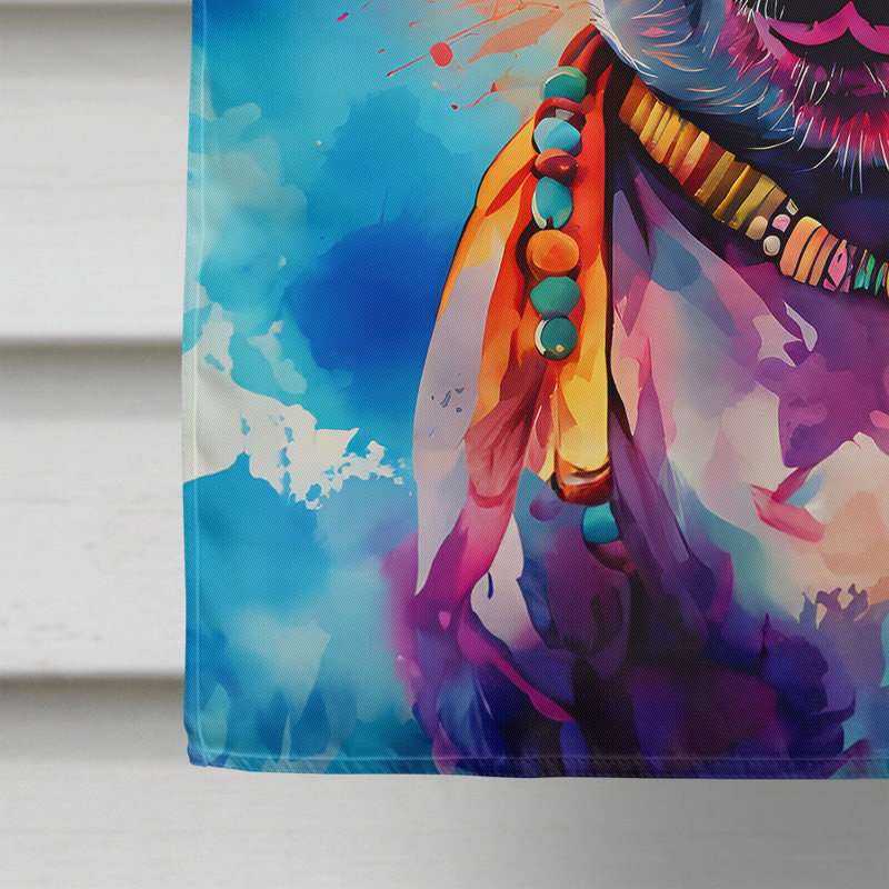 Drapeau de maison de cochon hippie