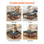 Grande table basse carrée avec repose-pieds 400 LBS