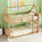 Sturdy and Versatile Twin Over Twin Bunk Bed with Safety Features and Space Optimization-156137749