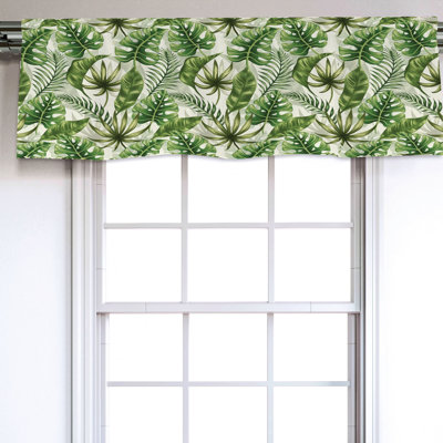 Sateen Floral Ruffled Window Valance