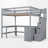 Full Size Loft Bed With Built-In Desk And Storage Staircase-1503899484