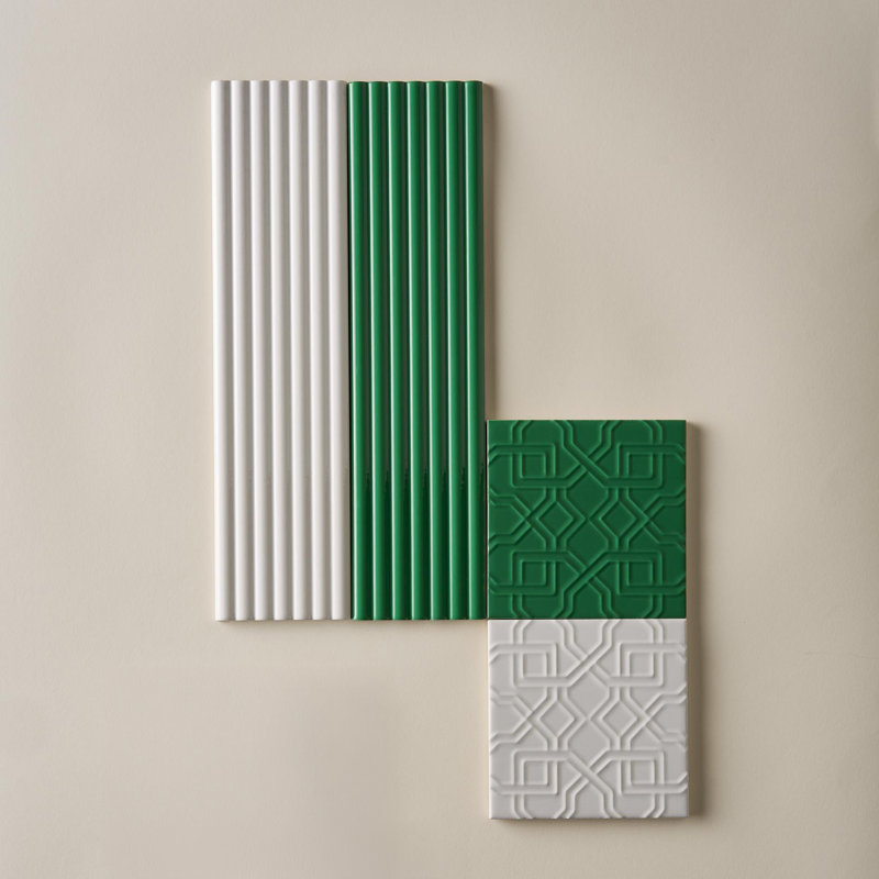 Superclassica Pli 4" x 16" 3D Fluted Italian Wall Tile, Bianco White