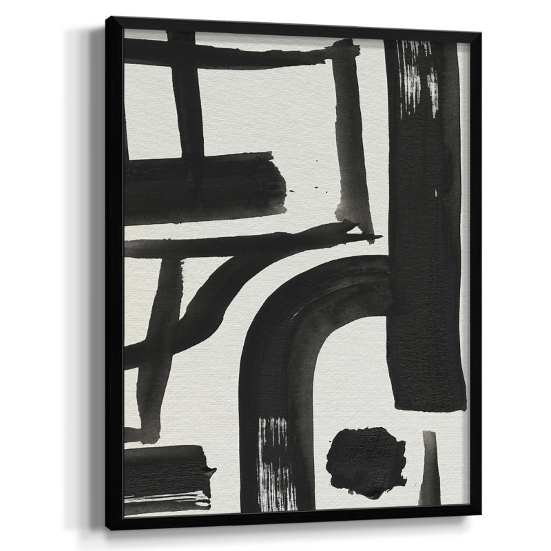«Inkwell Intersect I», reproduction encadrée de qualité supérieure - prête à être accrochée, Pas de tapis