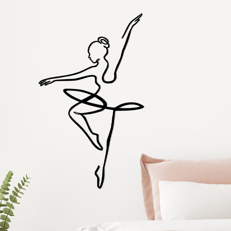Élégant accessoire mural en métal noir, 27,6 po x 0,6 po x 16,5 po | 100% métal durable (épaisseur: 0,06 pouce) | Fixation murale facile avec crochet arrière | Conception unique, parfaite pour la décoration intérieure et les espaces modernes