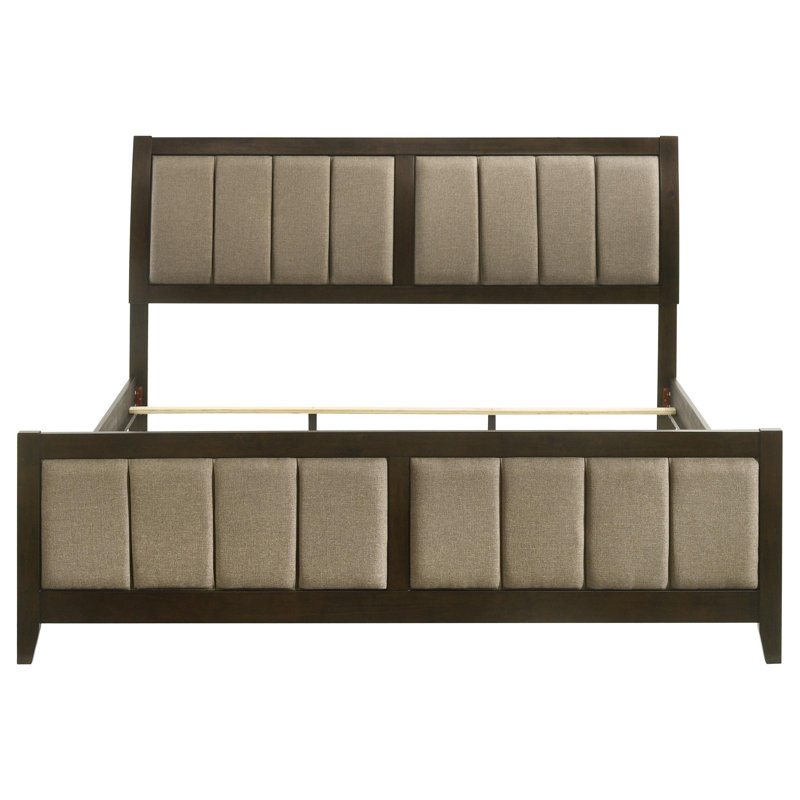 Lit tapissier Iklagh 51 po cacao foncé, King