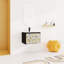 Meuble-lavabo de salle de bain avec lavabo en céramique. Design moderne, porte à fermeture en douceur. Armoire noire en contreplaqué à utiliser, style.