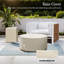  Foyer de table rond en fer de 28 pouces avec couvercle de réservoir et pare-vent-1251765707