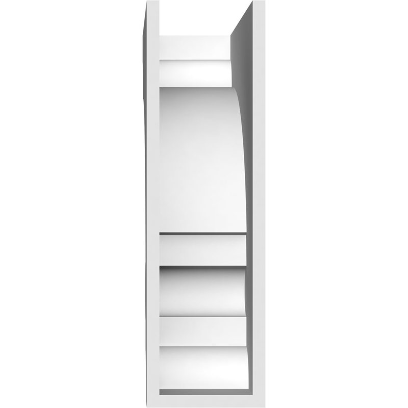 Corbeau standard en PVC de qualité architecturale 3 po x P 12 po x H 12 po Diane, H 12 po x l 3 po x P 12 po