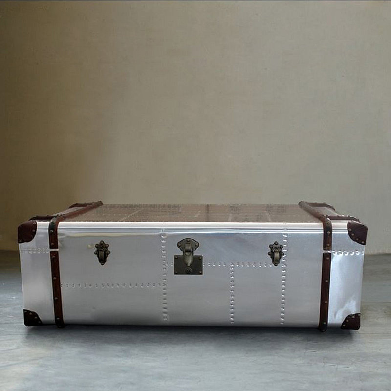 Multi-functional vintage aluminum coffee table Aluminum Top Coffee Table