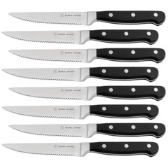 Dura Living Titan Series 2 Piece Titanium Plated Knife Set with Blade  Guards, Black