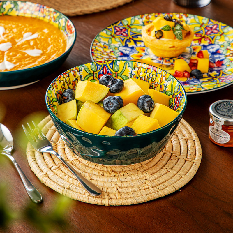 Vancasso Simi Porcelain China Dinnerware - Set of 24