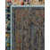 Tapis bleu sarcelle abstrait Ector