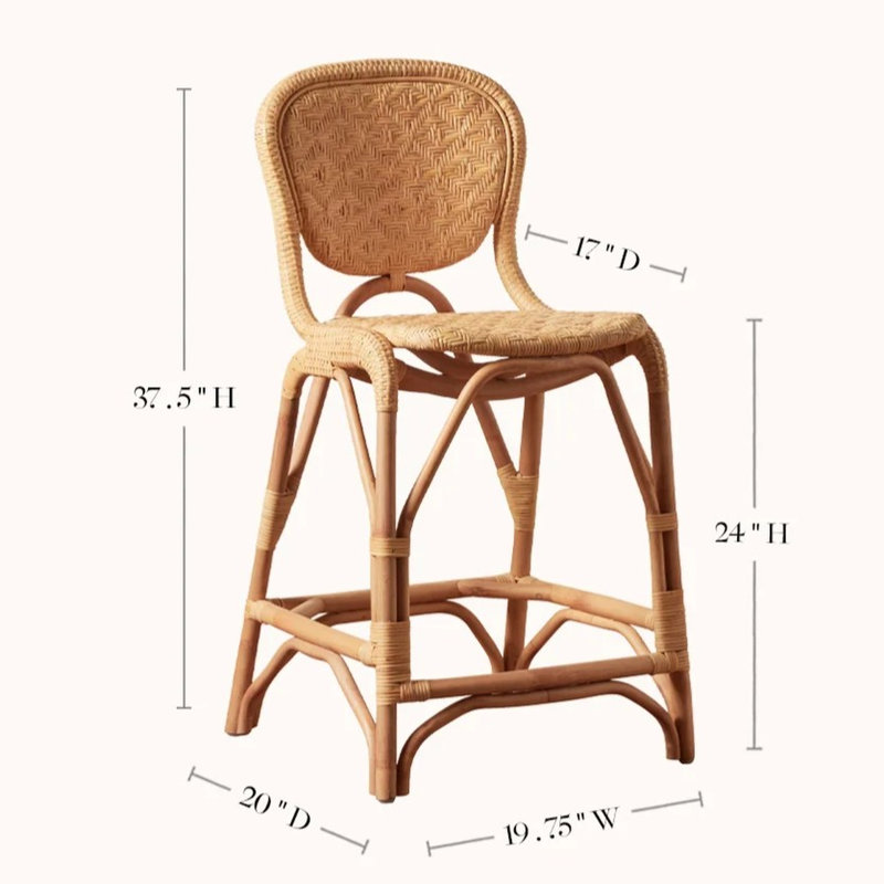 Portofino Bar Stool, Natural