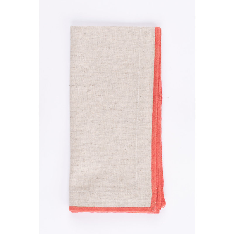 Ensemble de serviettes de table CLara (ensemble de 4), VIBRANT, Vert / bleu / rouge / bleu clair