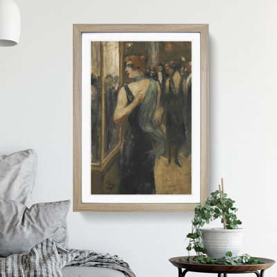Dame in Black by Lesser Ury - Picture Frame Painting