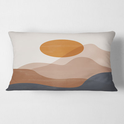 Housse et insert de coussin rectangulaire Moon in Mountains II