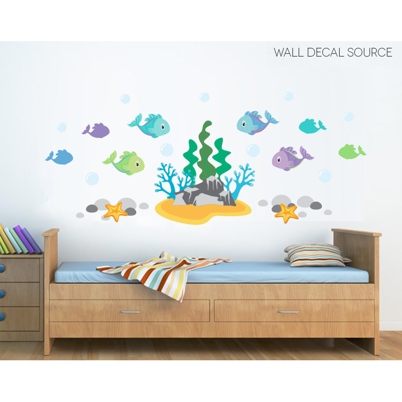 Nautical & Beach Non-Wall Damaging Wall Decal, Scheme B
