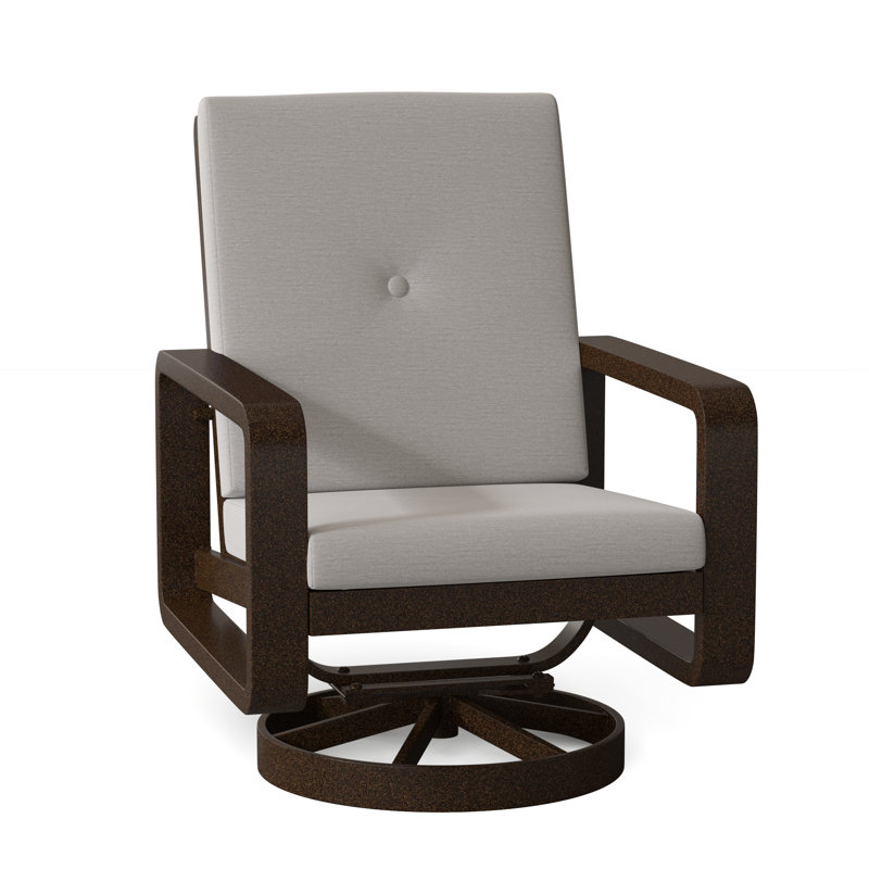Vale Outdoor Rocker Chair, Impact Vapor Gray Sunbrella®, Textured Black