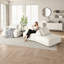 Ensemble de canapé modulaire surdimensionné de 139 po avec dossiers amovibles - Canapé-lit et canapé en chenille de luxe moderne-469820544