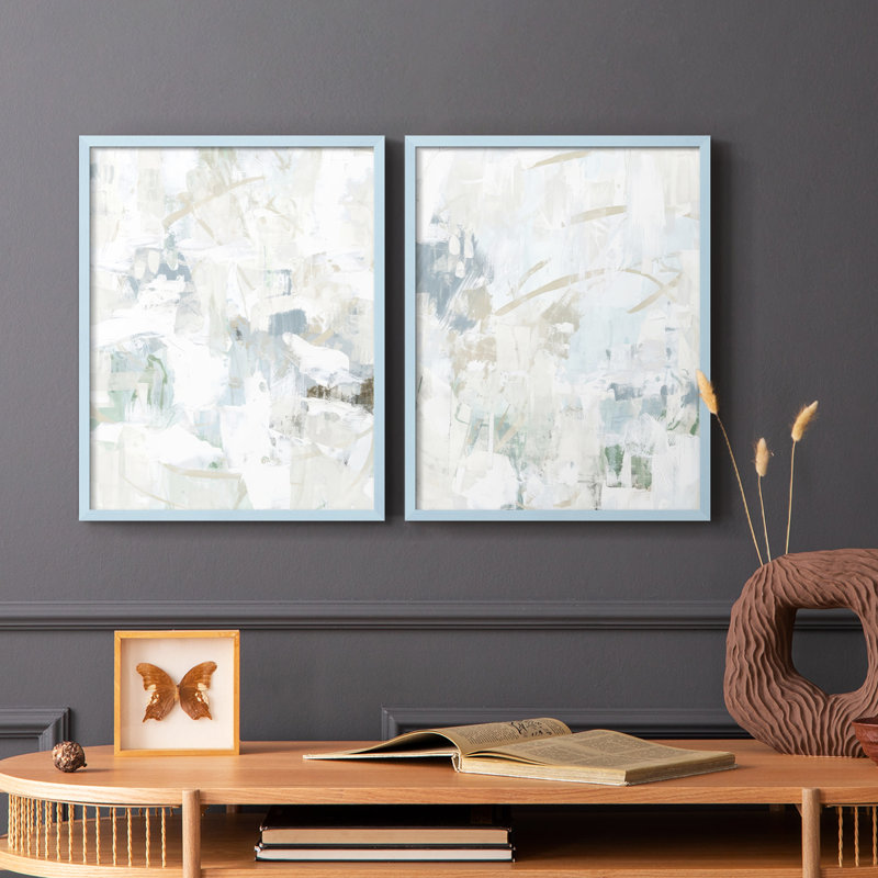 Impasto Poem III - reproduction encadrée de qualité supérieure - prête à être accrochée - aucun clou requis - aucun clou requis