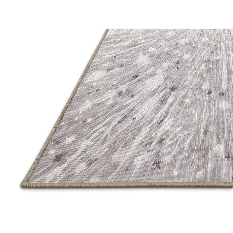 Machine Washable Beige Area Rug, Rectangle 2' x 3'