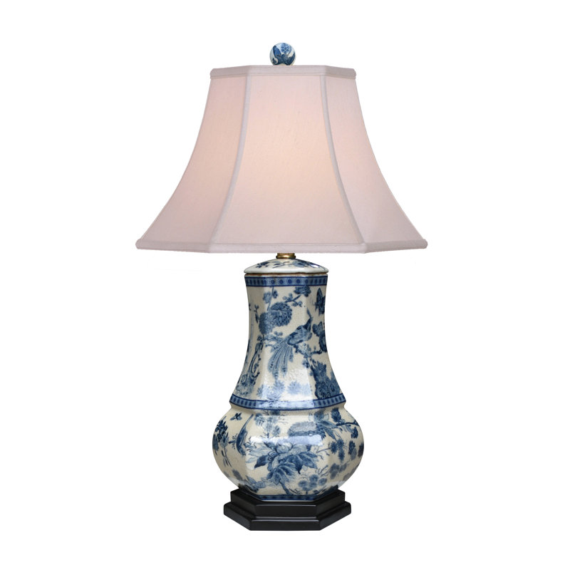 LAMPE Vase en porcelaine noire et dorée