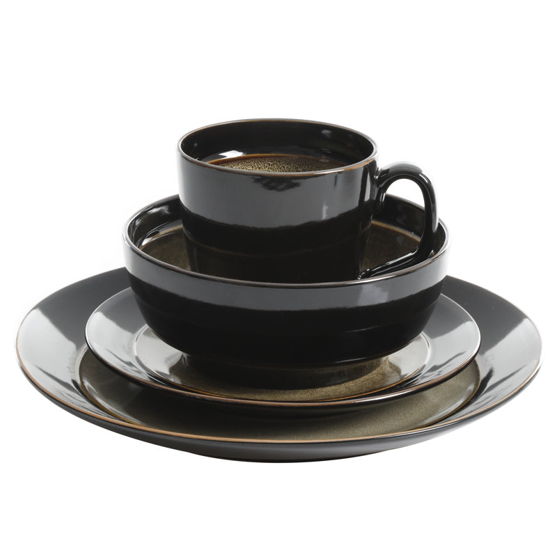 Bella Galleria 16 Piece Dinnerware Set, Taupe