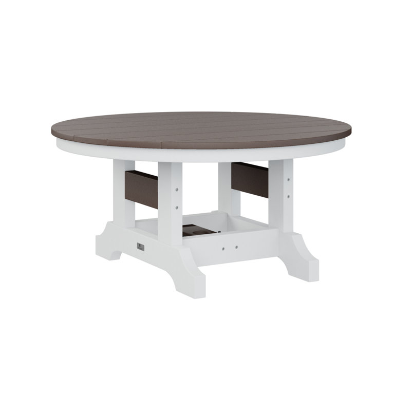 Berlin Gardens Garden Classic Regular Top With White Base Round Counter Height Table, Chocolate Brown