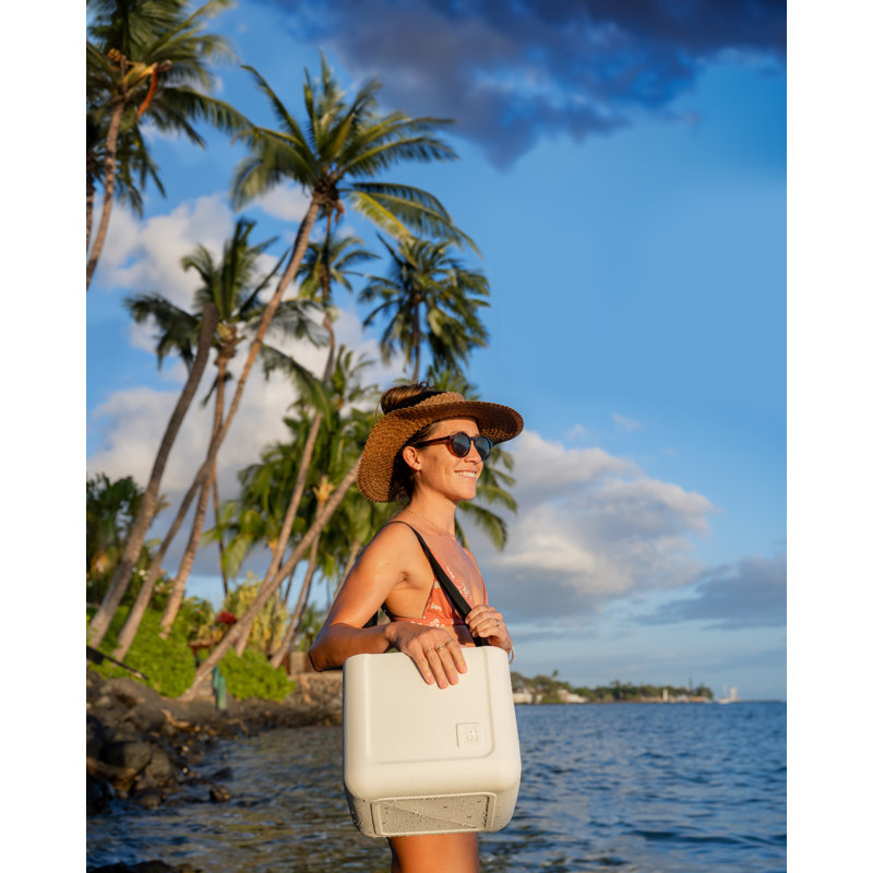 White EVA Foam 22qt Hybrid Soft-Hard Cooler with Strap