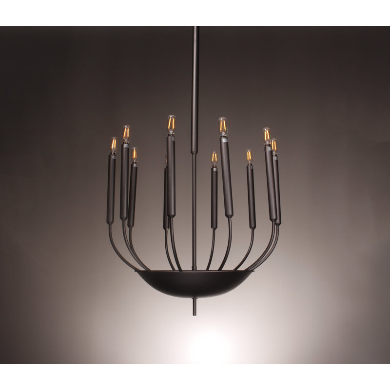 Philbrook 10 - Light Dimmable Chandelier, Gray Iron Finish