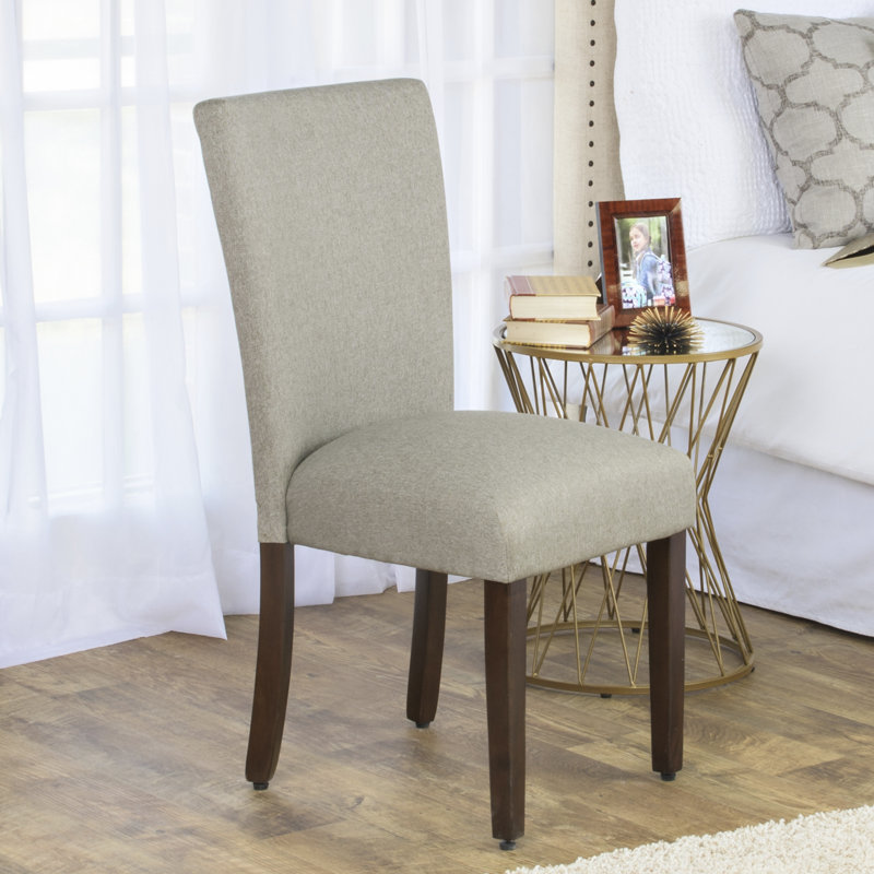 Carista Upholstered Parsons Dining Chair, Lance Cobblestone