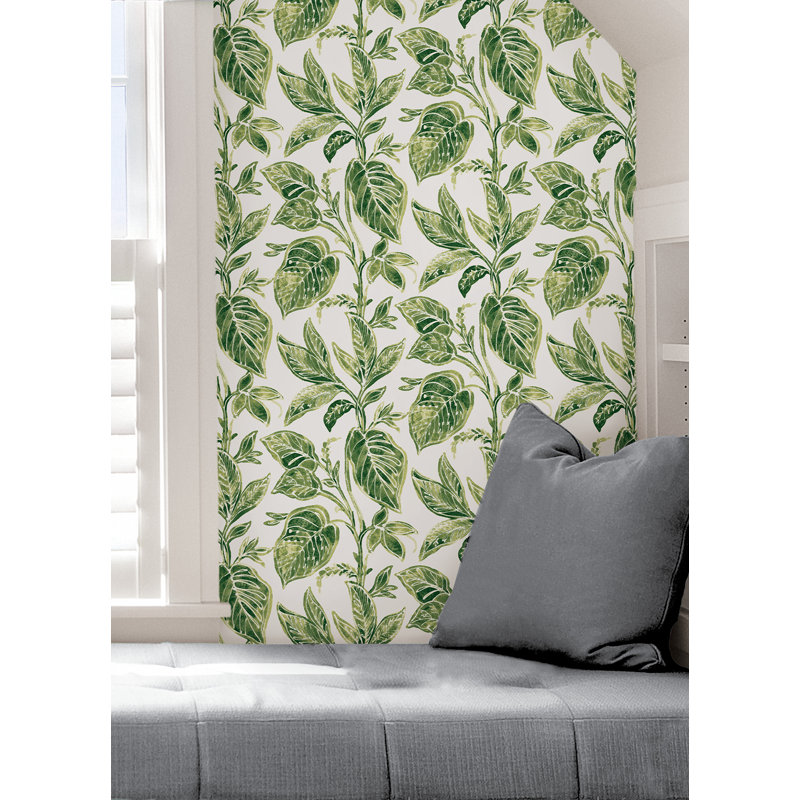 Green Caryota Peel & Stick Wallpaper