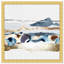 «White Gold Abstract Collage», reproduction d'art moderne encadrée pour chambre-68786363-68786358