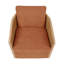 Chaise pivotante en lin terre cuite Keegan