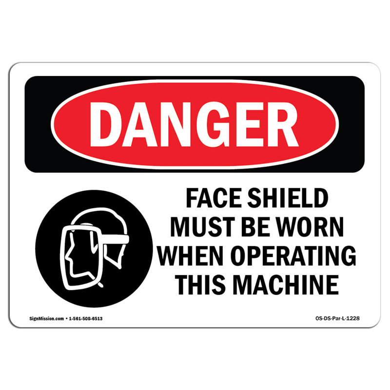 Panneau de danger OSHA, 12" H x 18" W x 0.1" D
