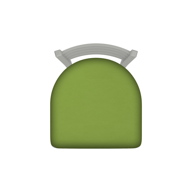400 Jackie Chair, Anodized Nickel, Vinyl-Canter Kiwi Green
