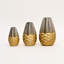 Vases | Vases décoratifs en forme de ruche dorée décoratifs en or et en nickel | Ensemble de 3 