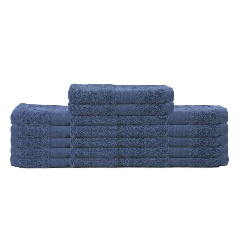 Cotton Face Towels, Navy