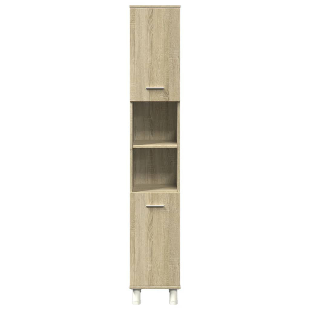 Vidaxl Badschrank Sonoma-Eiche 30,5X30x179 Cm Holzwerkstoff