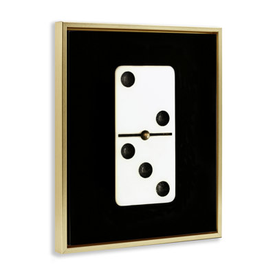  Domino sur toile encadrée flottante noire par Graffi * Tee
