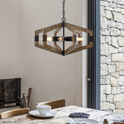 6 - Light Geometric Chandelier