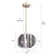 Quitman 1- Light 11.8'' W Dimmable Unique Smoky Glass Single Pendant ETL Certified
